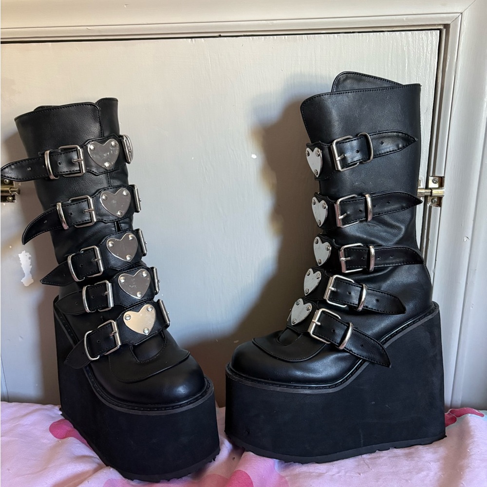 Demonia Black Platform Gothic Boots